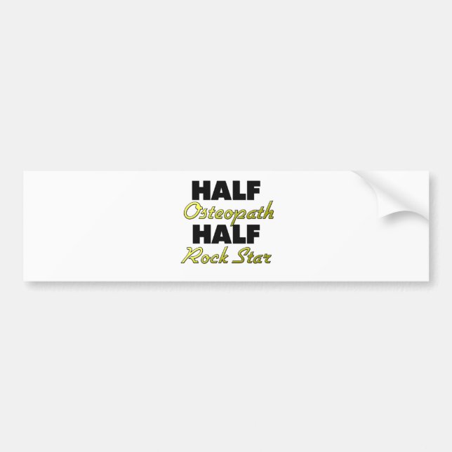 Halber Osteopath-halber Rockstar Autoaufkleber (Vorne)