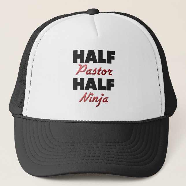 Halber Pastor halbes Ninja Truckerkappe (Vorderseite)