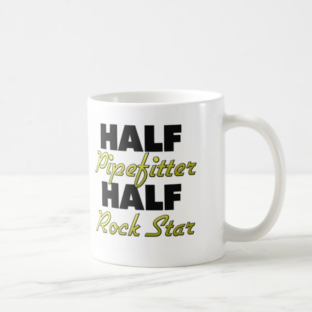 Halber Pipefitter halber Rockstar Kaffeetasse (Rechts)