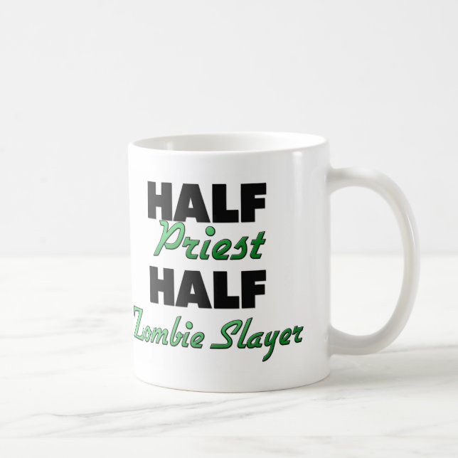 Halber Priester-halber ZombieSlayer Kaffeetasse (Rechts)