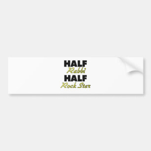 Halber Rabbiner-halber Rockstar Autoaufkleber