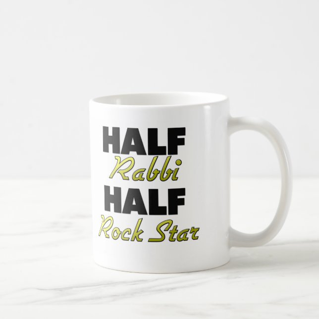 Halber Rabbiner-halber Rockstar Kaffeetasse (Rechts)