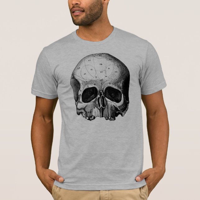 halber Schädel T-Shirt (Vorderseite)