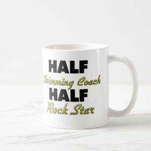 Halber Schwimmen-Trainer-halber Rockstar Kaffeetasse