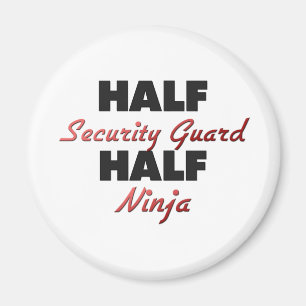 Halber Sicherheitsbeamte halbes Ninja Magnet