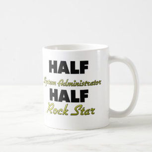 Halber Systemverwalter-halber Rockstar Kaffeetasse