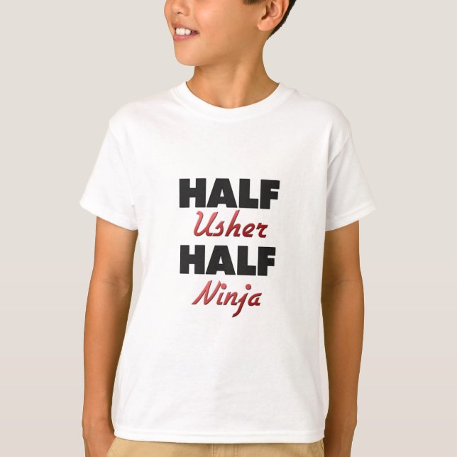 Halber Usher halbes Ninja T-Shirt (Vorderseite)