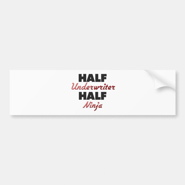 Halber Versicherer halbes Ninja Autoaufkleber (Vorne)