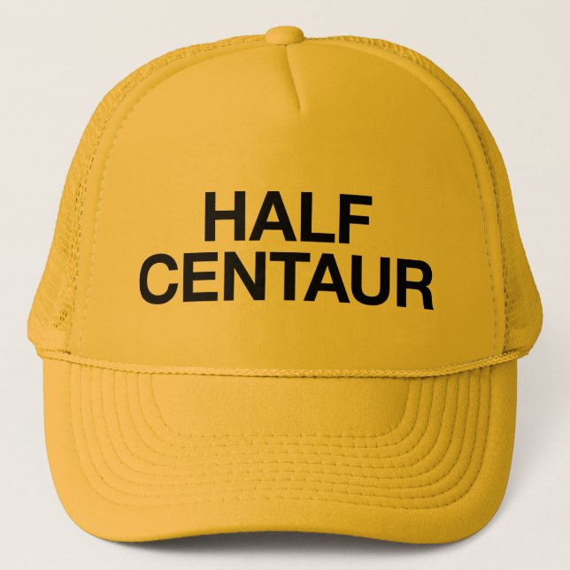 HALBER ZENTAUR-Spaßslogan-Fernlastfahrerhut Truckerkappe (Vorderseite)