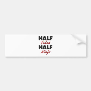 Halbes Aden halbes Ninja Autoaufkleber