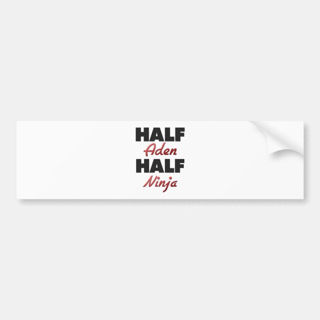 Halbes Aden halbes Ninja Autoaufkleber (Vorne)