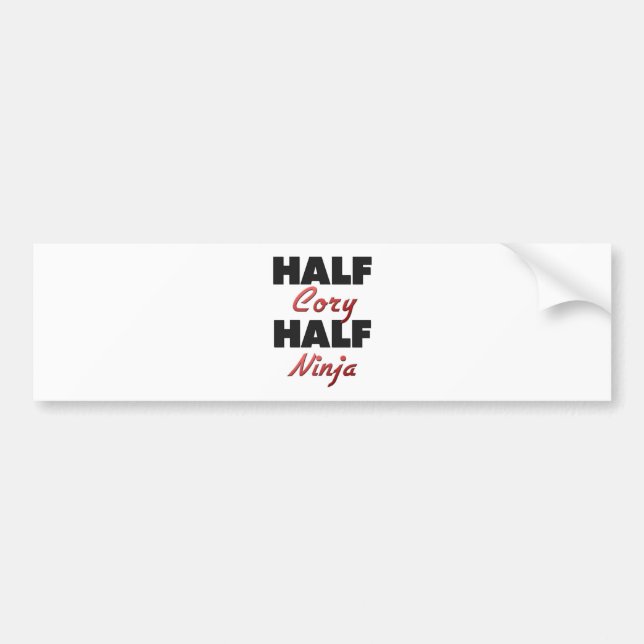 Halbes Cory halbes Ninja Autoaufkleber (Vorne)