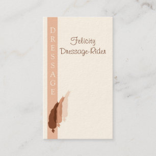 Halbes Durchlauflogo des Dressage Visitenkarte