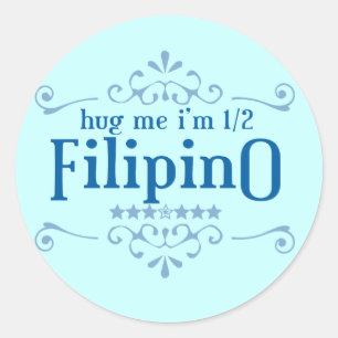 Halbes Filipino Runder Aufkleber