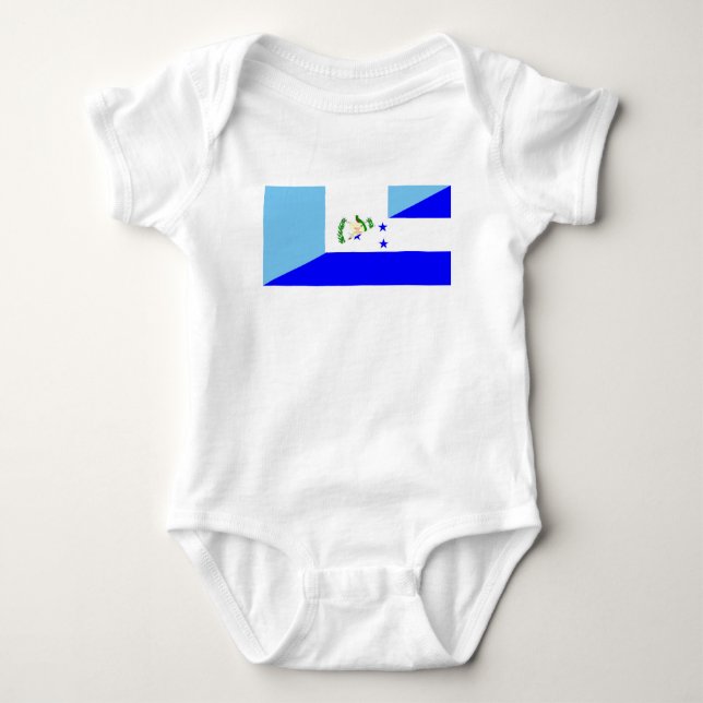 halbes Flaggensymbol Guatemalas Honduras Baby Strampler (Vorderseite)