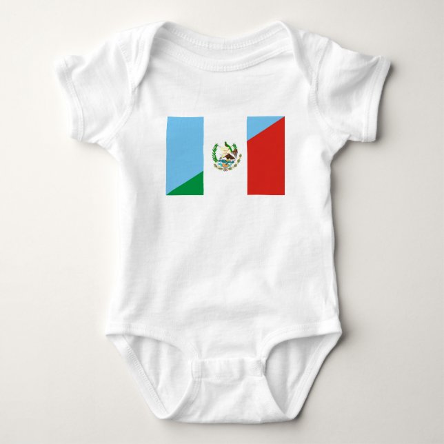 halbes Flaggensymbol Guatemalas Mexiko Baby Strampler (Vorderseite)