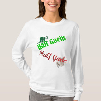 Halbes Gälisch/halb Knoblauch (die Vorlage) lang T-Shirt