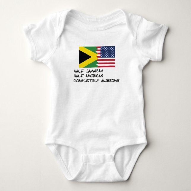 Halbes jamaikanisches vollständig fantastisches baby strampler (Vorderseite)