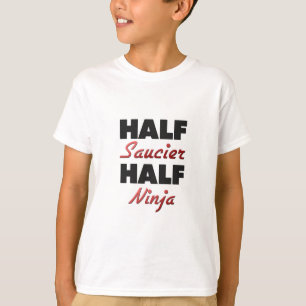 Halbes Saucier halbes Ninja T-Shirt