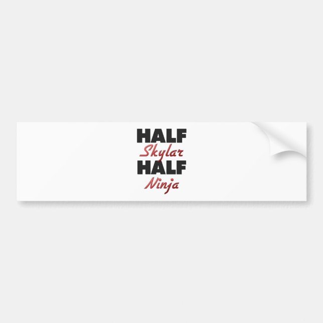 Halbes Skylar halbes Ninja Autoaufkleber (Vorne)