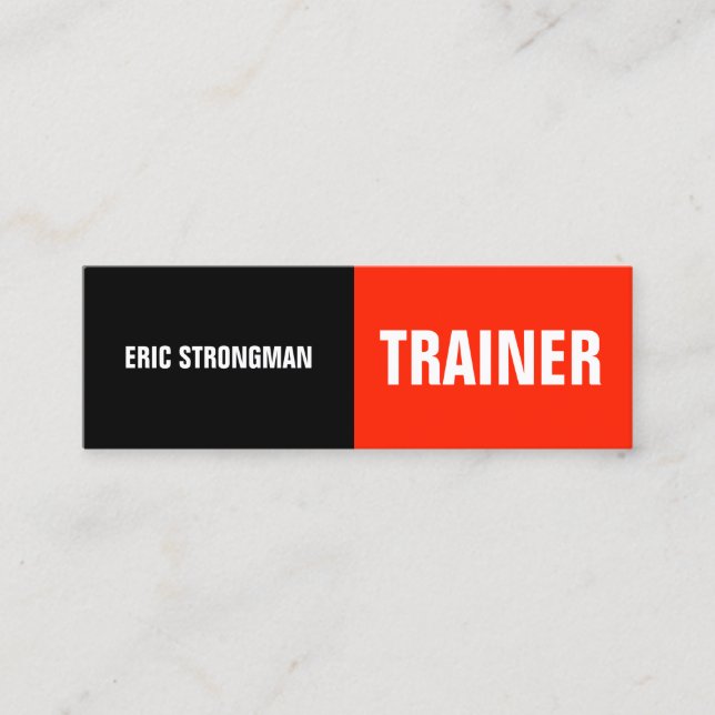 Halbes Spalteschwarzrot Mini Visitenkarte (Vorderseite)