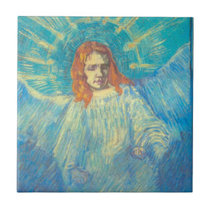 Halbfigur eines Engels von Vincent van Gogh Fliese
