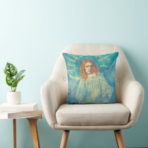 Halbfigur eines Engels von Vincent van Gogh Kissen