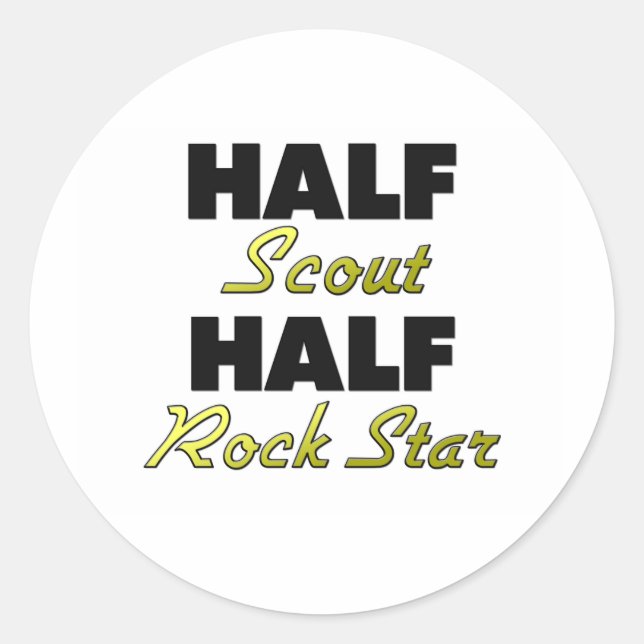 Halbfinale Rock Star Runder Aufkleber (Vorderseite)