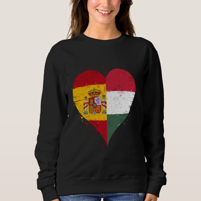Halbfinale Ungarische Halbe Spanisch A Ungarn Span Sweatshirt (Vorderseite)