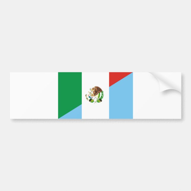 Halbflaggenzeichen von Mexiko Autoaufkleber (Vorne)