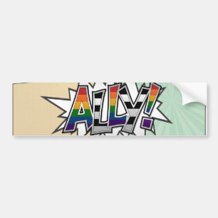 Halbftone LGBT-Alleinstolz Typografie mit Fahne Autoaufkleber