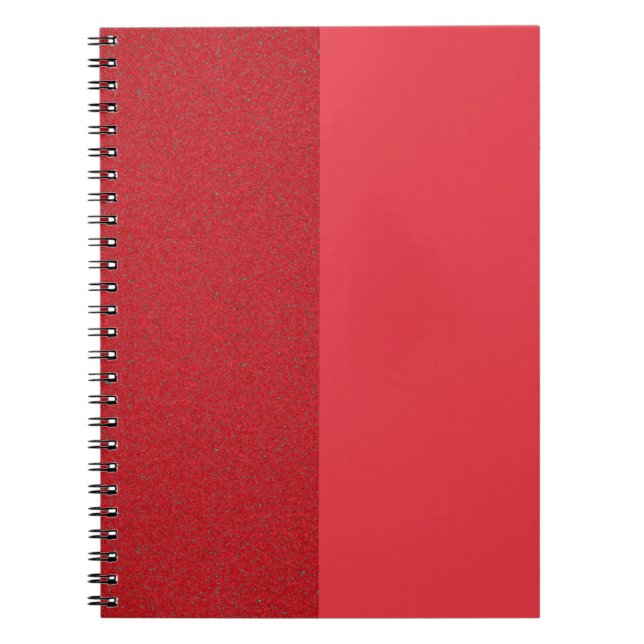 Halbgeräuschhalbflaches Tomatenrotes Notebook (Cus Notizblock (Vorderseite)