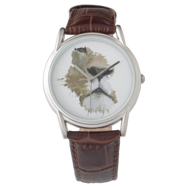 Halbgesichtsloge Armbanduhr (Vorderseite)