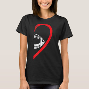 Halbherz American Football rechte Seite Coupl T-Shirt