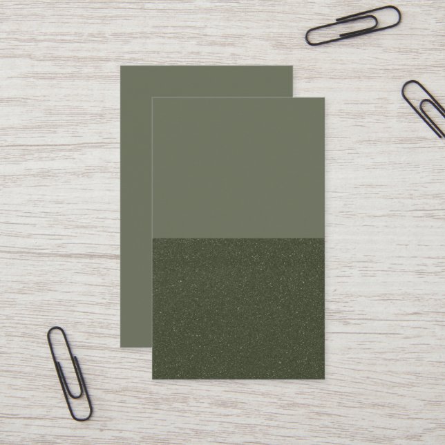 Halbierte grüne Visitenkarte für Moos - Anpassen (Vorderseite/Rückseite Beispiel)