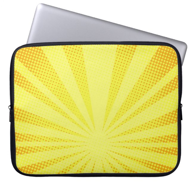 Halbierung des Farbverlaufs im Retro-Comic Laptopschutzhülle (Vorderseite)