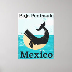 Halbinsel Baja Mexico Reiseplakat Leinwanddruck