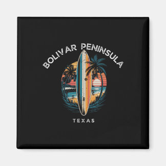 Halbinsel Bolivar Texas Männer Frauen Surfen Magnet