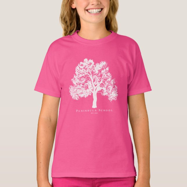 Halbinsel Kids Short Sleeve Pink T-Shirt (Vorderseite)