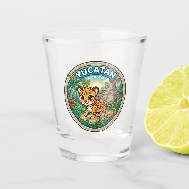 Halbinsel Yucatán MEXICO Schnapsglas (Vorderseite)