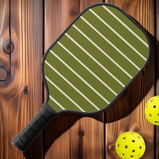 Halbjahrhundertelange, gestrippte, süße Olivenfarb Pickleball Schläger (Von Creator hochgeladen)