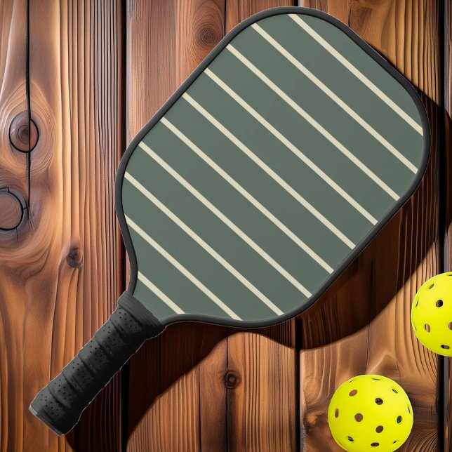 Halbjahrhundertelange Streifen warme graue Farbe Pickleball Schläger (Von Creator hochgeladen)