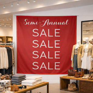 Halbjährliches Verkauf-Retail-Banner Anpassbar Mal Wandteppich