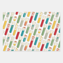 Halbjahrs-Teströhrchen für moderne Chemie Geschenkpapier Set