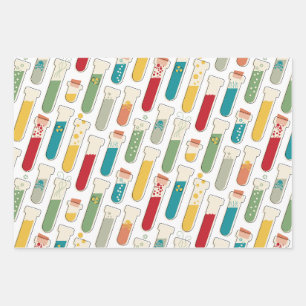 Halbjahrs-Teströhrchen für moderne Chemie Geschenkpapier Set