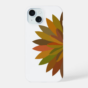 Halbkreis Blume der Herbstfarben iPhone 15 Hülle