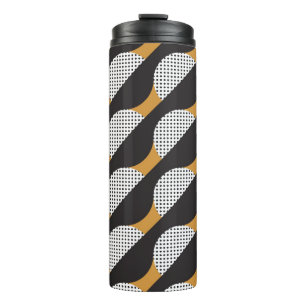Halbkreise und Punkte, geometrisches Muster. Thermosbecher