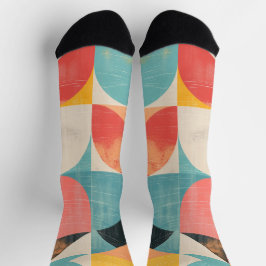 Halbkreisformen mit Texturen Socken