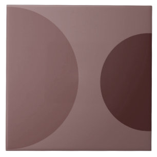 Halbkreismuster Modernes Burgundy Geometric Fliese