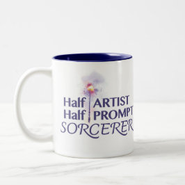 Halbkünstlerische Halbpromptsorzerin Zweifarbige Tasse